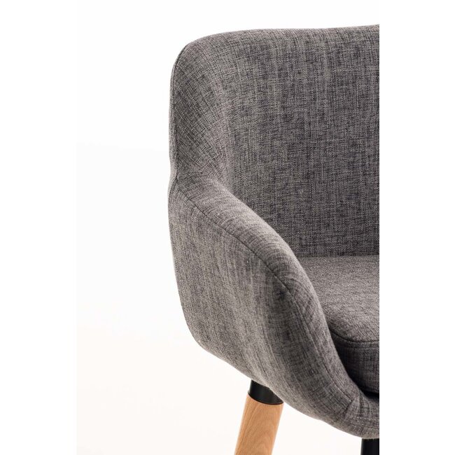 2er Set Barhocker Grant Stoff Grau