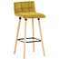 Barhocker Lincoln Samt Gelb