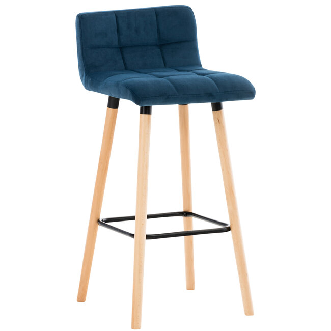 Barhocker Lincoln Samt Blau