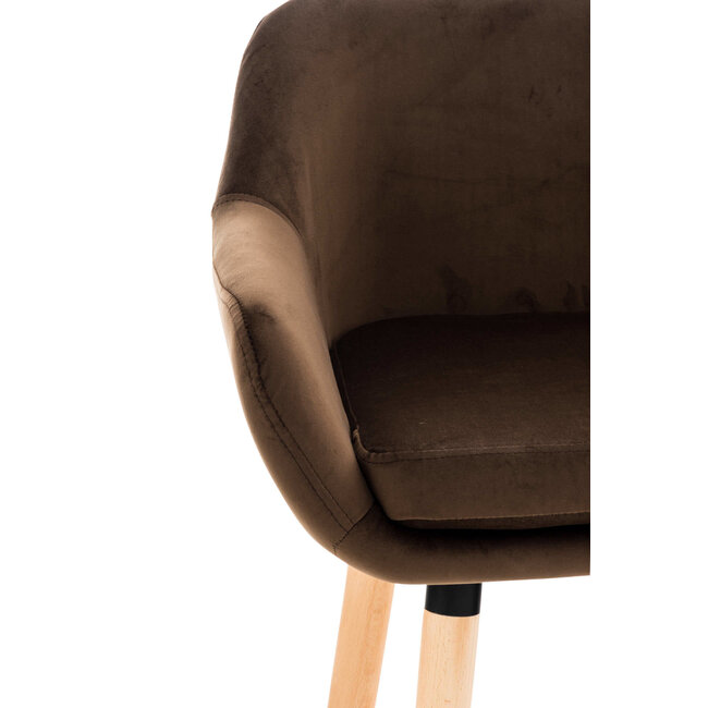 Barhocker Grant Samt Braun