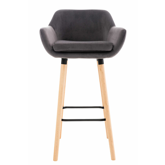 Barhocker Grant Samt Grau