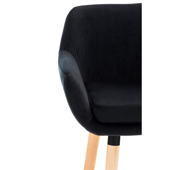 Barhocker Grant Samt Schwarz