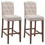 CLP 2er Set Barhocker Louise Stoff Creme