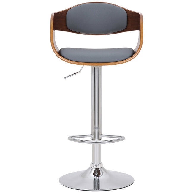 Barhocker Kingston Kunstleder Walnuss/Grau