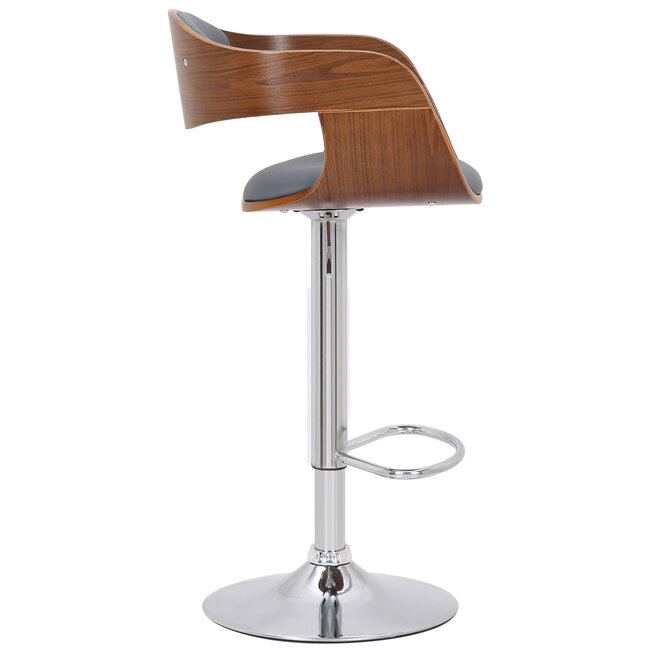 Barhocker Kingston Kunstleder Walnuss/Grau