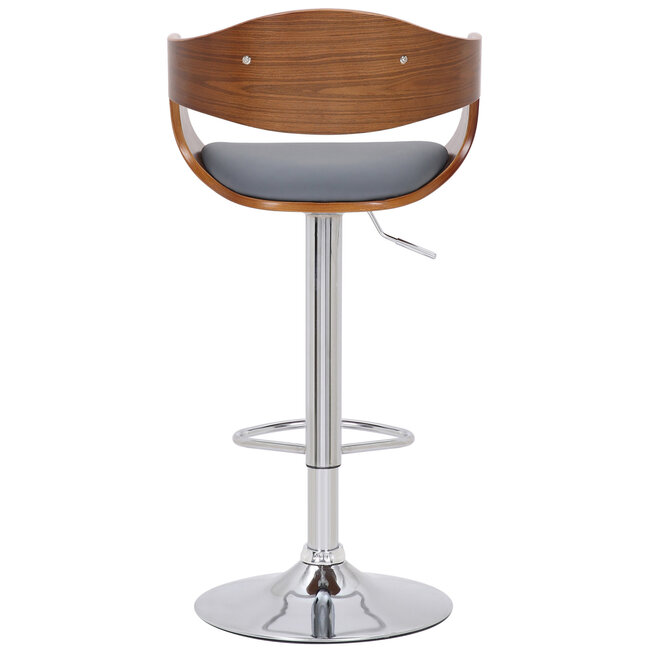 Barhocker Kingston Kunstleder Walnuss/Grau