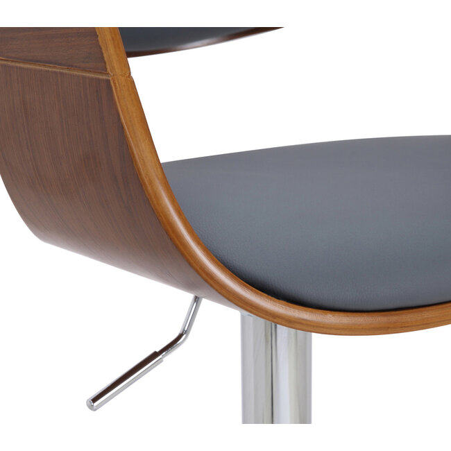 Barhocker Kingston Kunstleder Walnuss/Grau