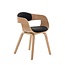 CLP Besucherstuhl Kingston Holz/Stoff Natura/Grau