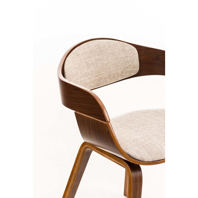 Besucherstuhl Kingston Holz/Stoff