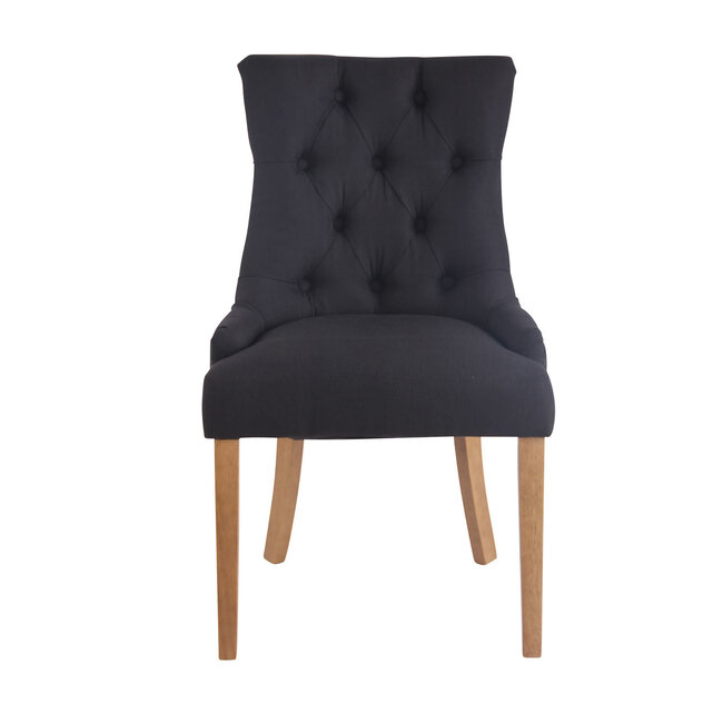 Esszimmerstuhl Aberdeen Stoff Schwarz