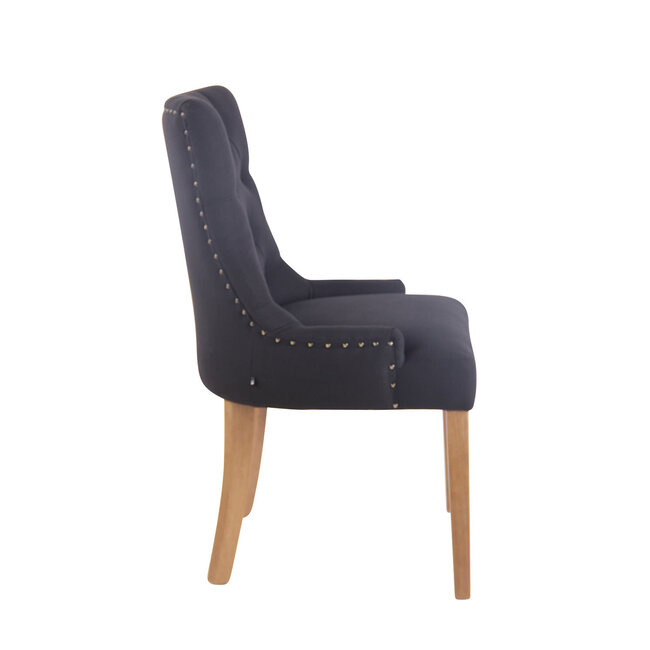 Esszimmerstuhl Aberdeen Stoff Schwarz