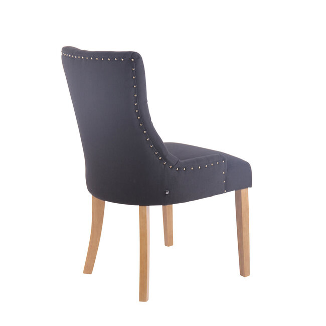 Esszimmerstuhl Aberdeen Stoff Schwarz