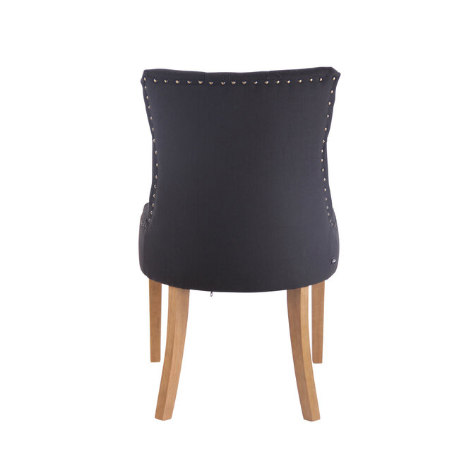 Esszimmerstuhl Aberdeen Stoff Schwarz