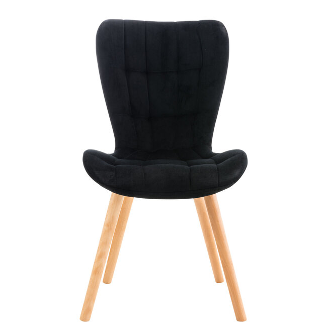 Stuhl Elda Samt Schwarz