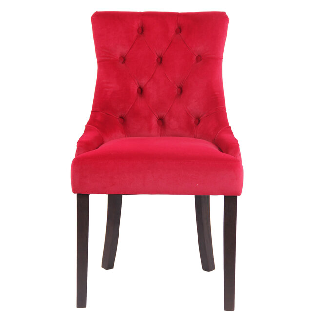 Esszimmerstuhl Aberdeen Samt Rot