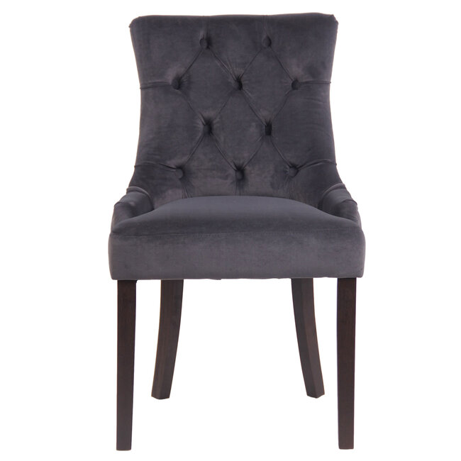 Esszimmerstuhl Aberdeen Samt Grau