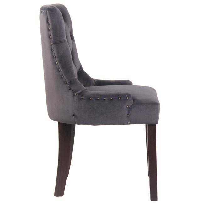 Esszimmerstuhl Aberdeen Samt Grau