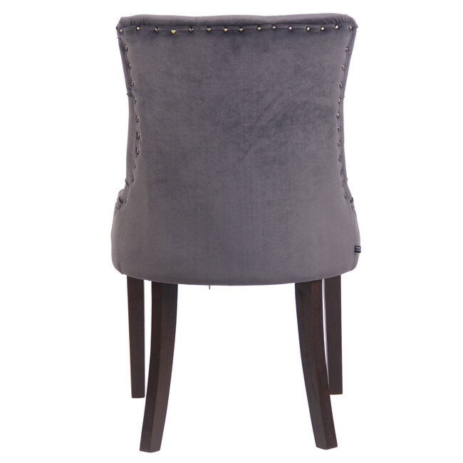 Esszimmerstuhl Aberdeen Samt Grau