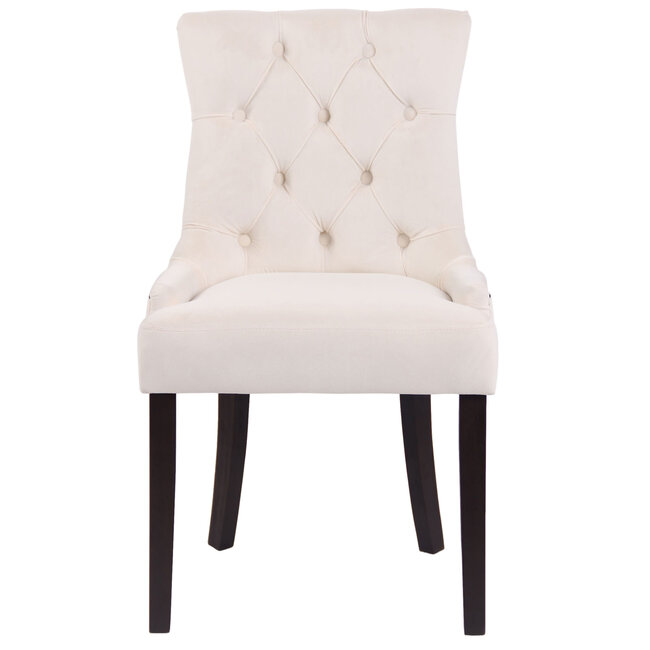 Esszimmerstuhl Aberdeen Samt Creme