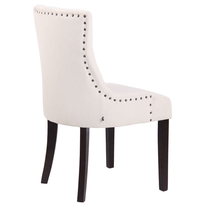 Esszimmerstuhl Aberdeen Samt Creme