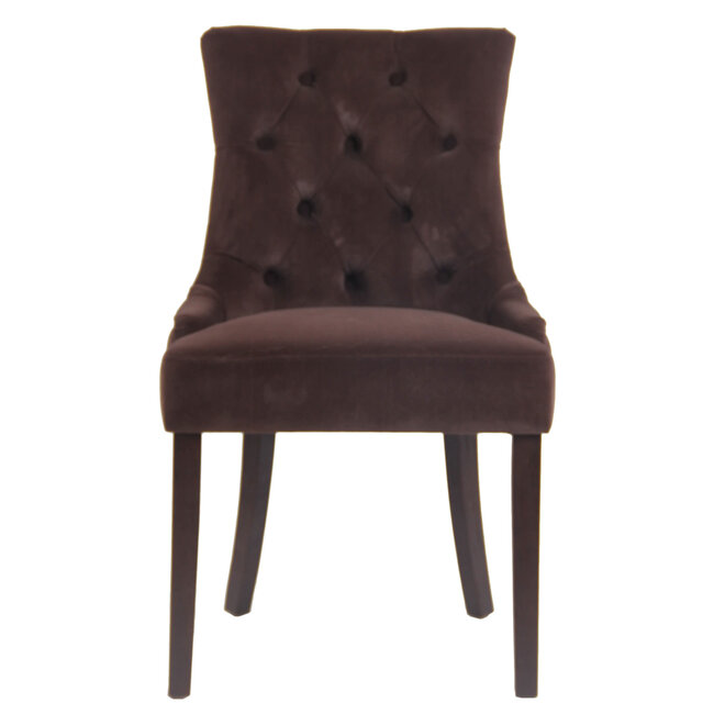 Esszimmerstuhl Aberdeen Samt Braun