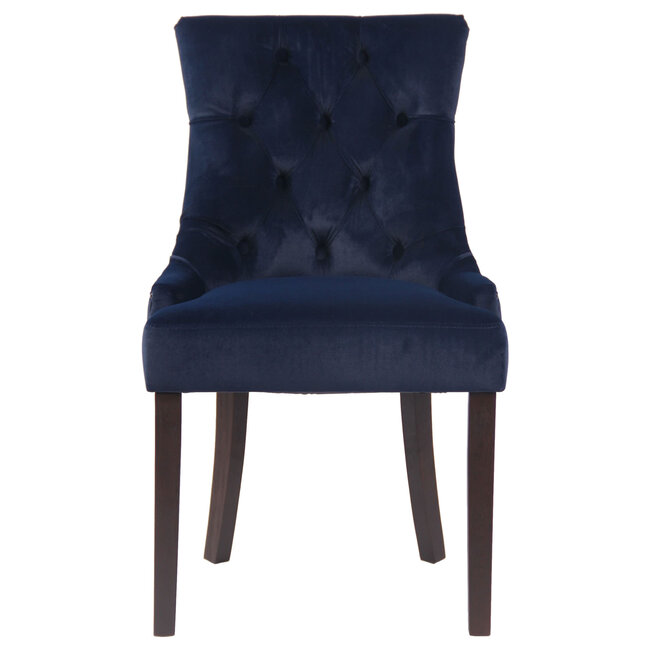 Esszimmerstuhl Aberdeen Samt Blau