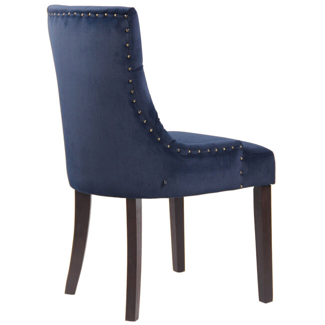 Esszimmerstuhl Aberdeen Samt Blau