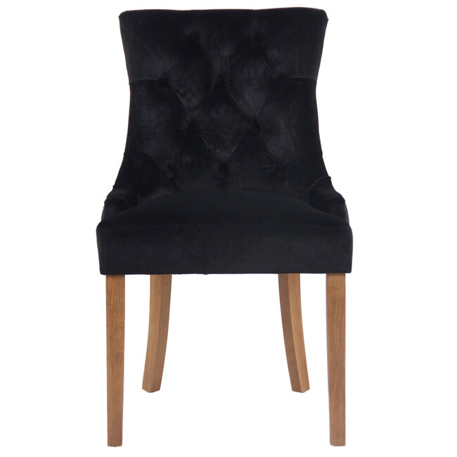 Esszimmerstuhl Aberdeen Samt Schwarz