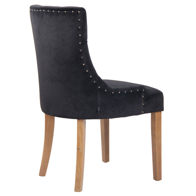 Esszimmerstuhl Aberdeen Samt Schwarz