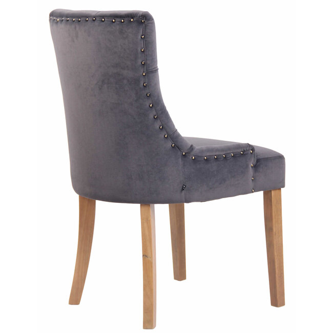 Esszimmerstuhl Aberdeen Samt Grau