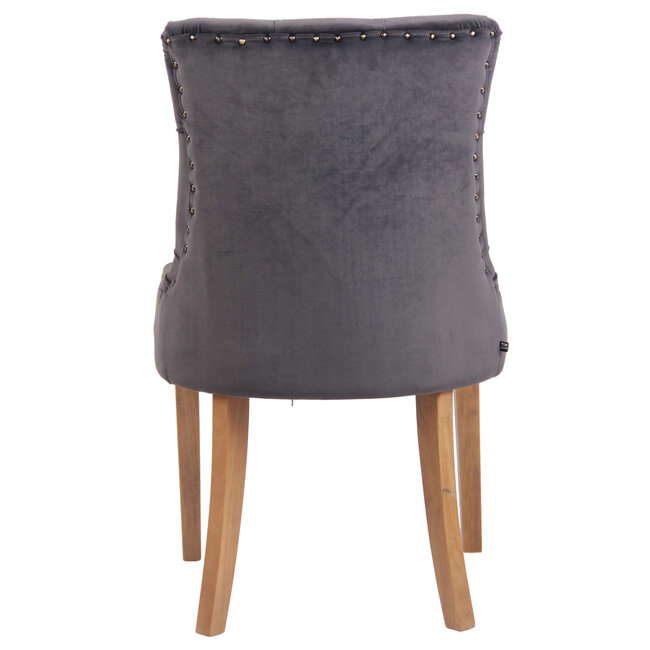 Esszimmerstuhl Aberdeen Samt Grau