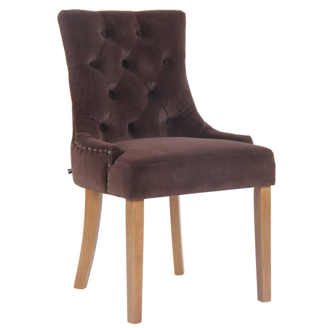 Esszimmerstuhl Aberdeen Samt Braun