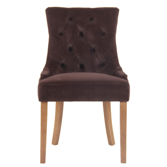 Esszimmerstuhl Aberdeen Samt Braun