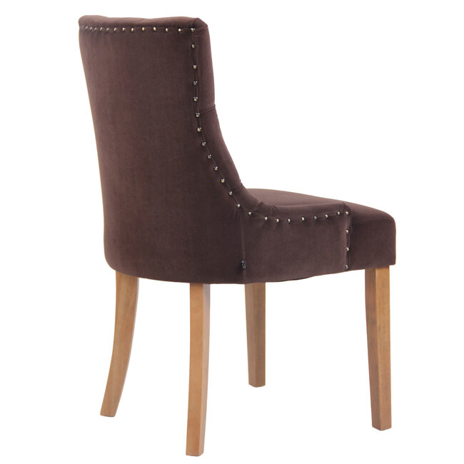 Esszimmerstuhl Aberdeen Samt Braun