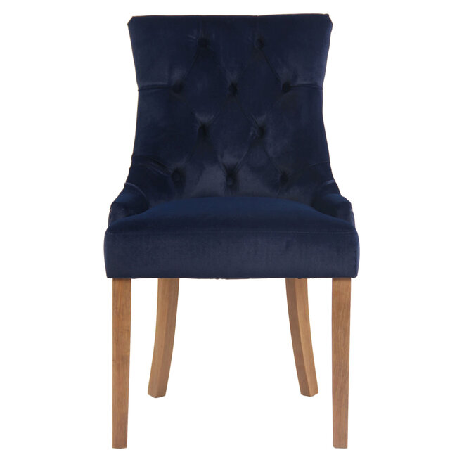 Esszimmerstuhl Aberdeen Samt Blau