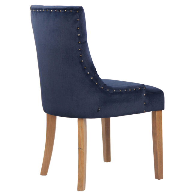 Esszimmerstuhl Aberdeen Samt Blau