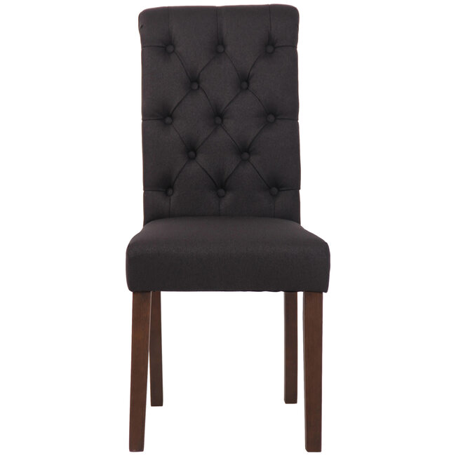 Esszimmerstuhl Lisburn Stoff Schwarz