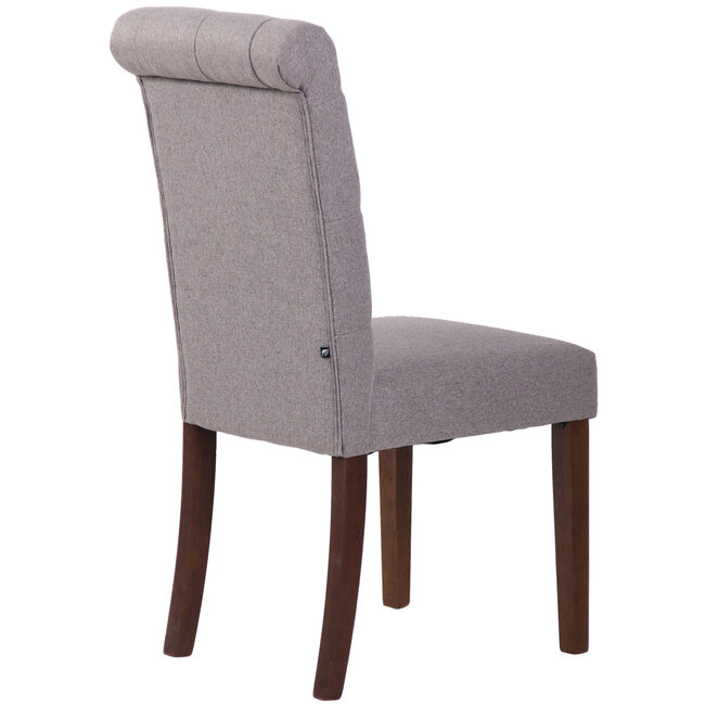 Esszimmerstuhl Lisburn Stoff Grau