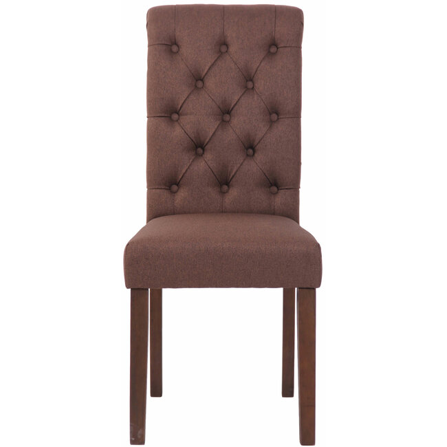 Esszimmerstuhl Lisburn Stoff Braun
