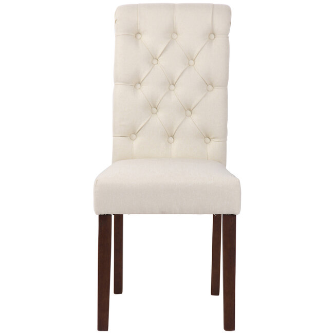 Esszimmerstuhl Lisburn Stoff Creme