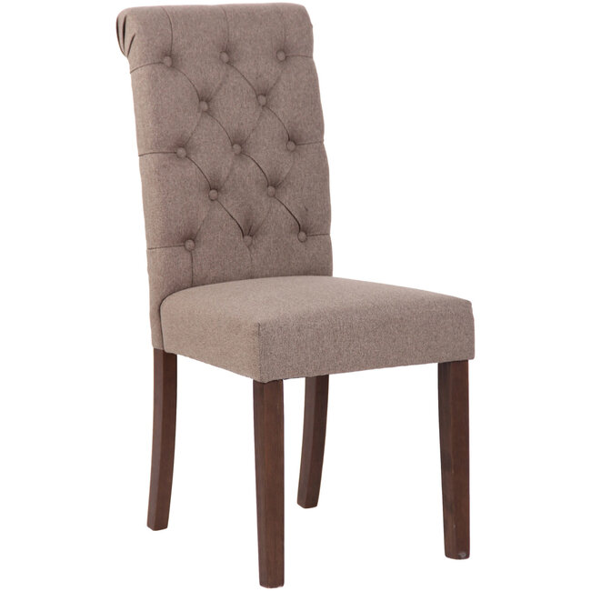 Esszimmerstuhl Lisburn Stoff Taupe