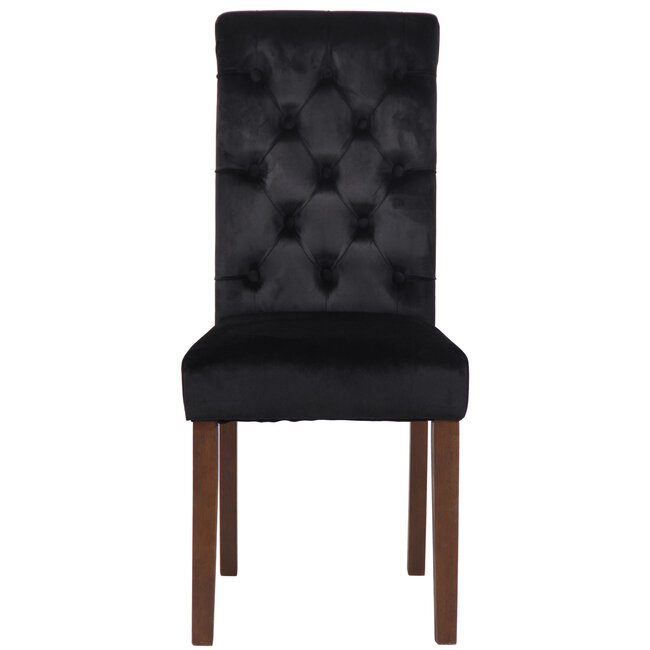 Esszimmerstuhl Lisburn Samt Schwarz