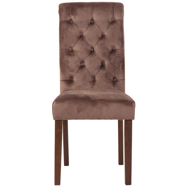 Esszimmerstuhl Lisburn Samt Braun