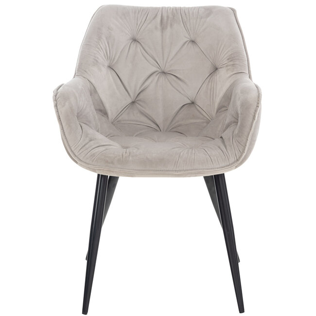Stuhl Tanna Samt Grau