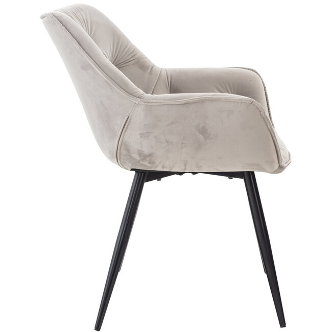 Stuhl Tanna Samt Grau