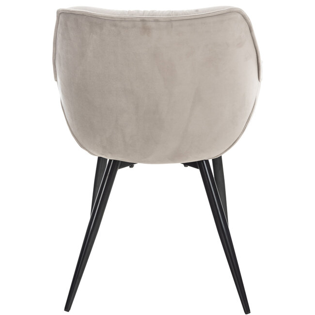 Stuhl Tanna Samt Grau