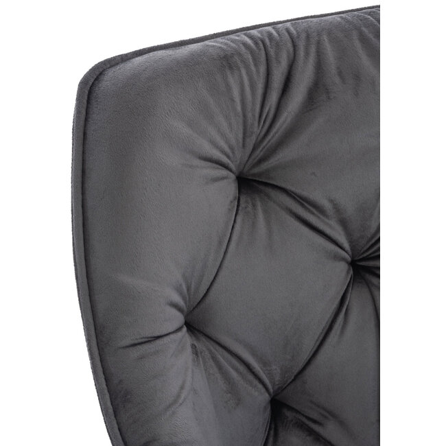 Stuhl Tanna Samt Grau