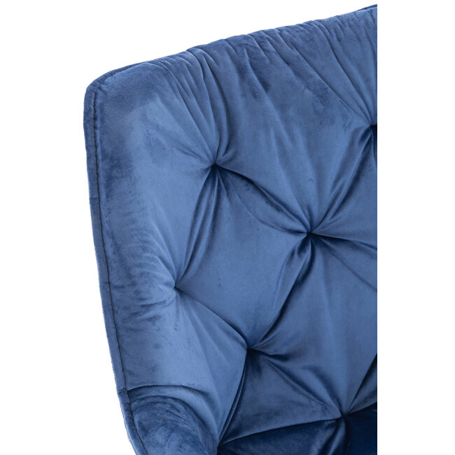 Stuhl Tanna Samt Blau