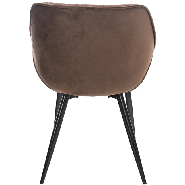 Stuhl Tanna Samt Braun