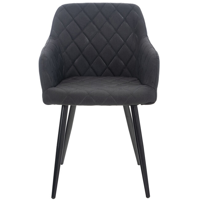 Esszimmerstuhl Shila Stoff Schwarz